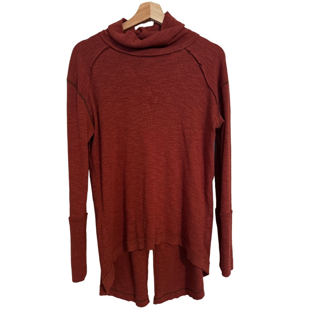 We The Free Size Medium Orange Flowy Top Tunic | P1